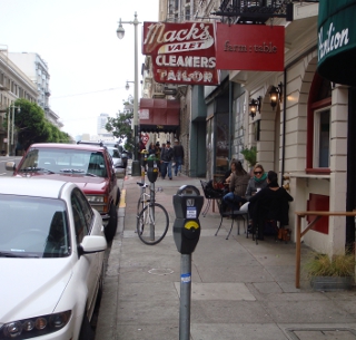 Location of parklet proposed for Post Street.
