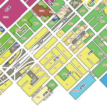 South of Market zoning. Courtesy of SF Planning Department.